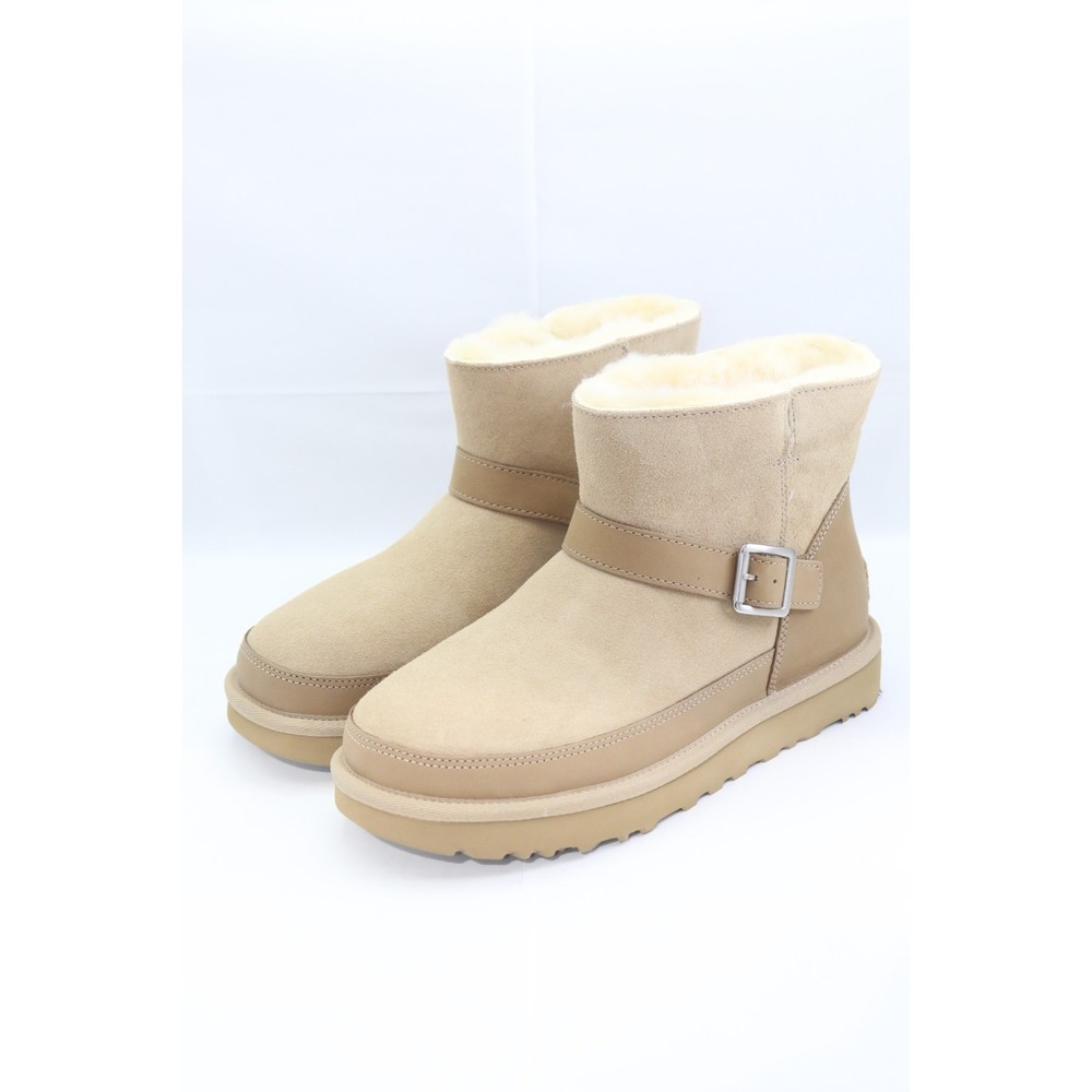 Ugg Australia Womens Mini Bellina Belted  Boots Sand Sz 6 /UK 4 / EU 37 / JP 23
